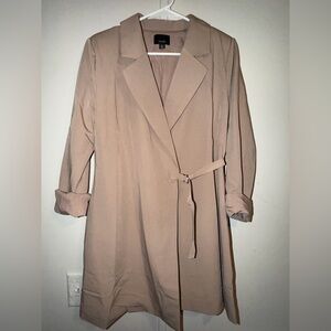 Lumiere Women’s Tan Trenchcoat Dress Size Large New With Tags